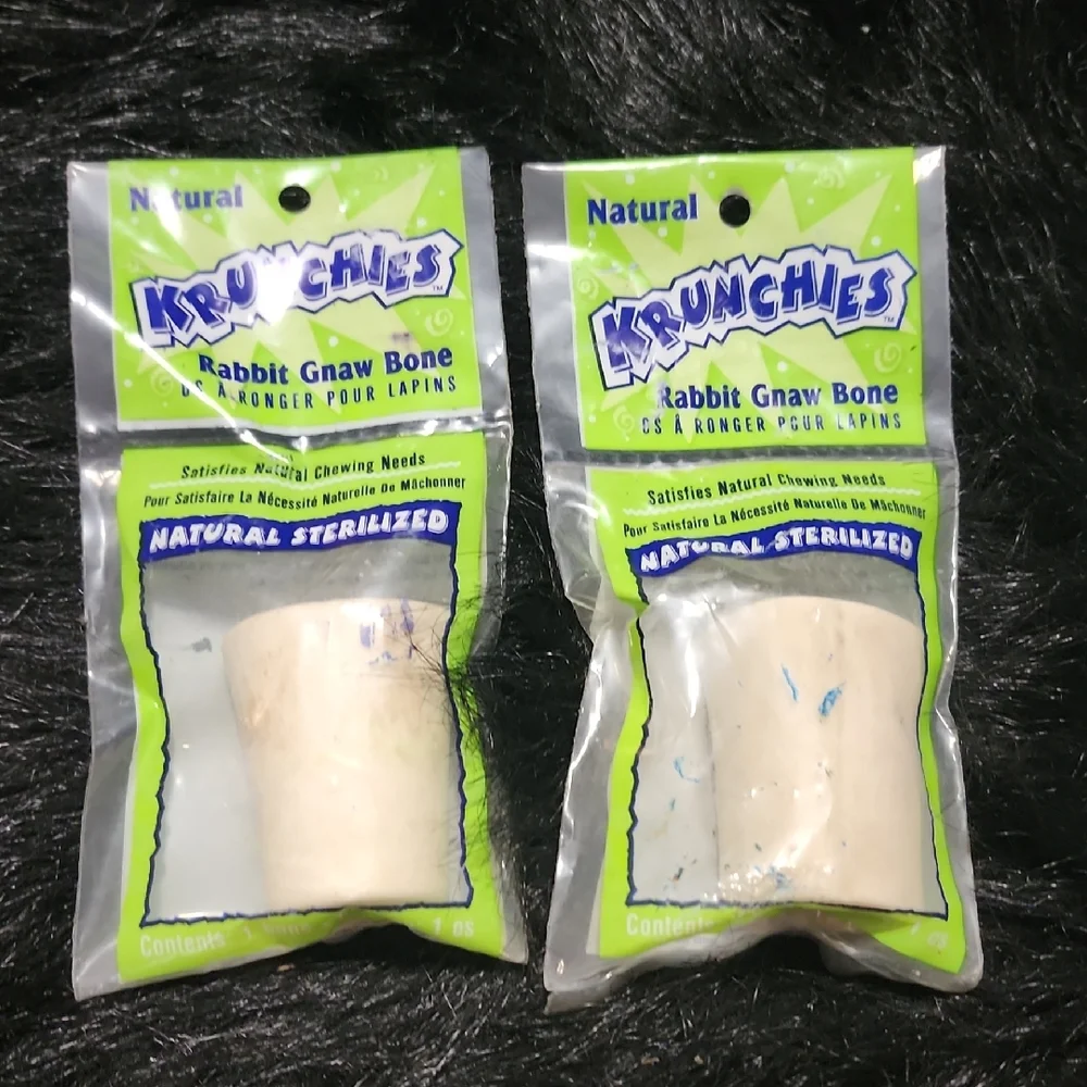 Krunchies Rabbit Gnaw Bone. New In Pkgs. You Get 2 Packages.